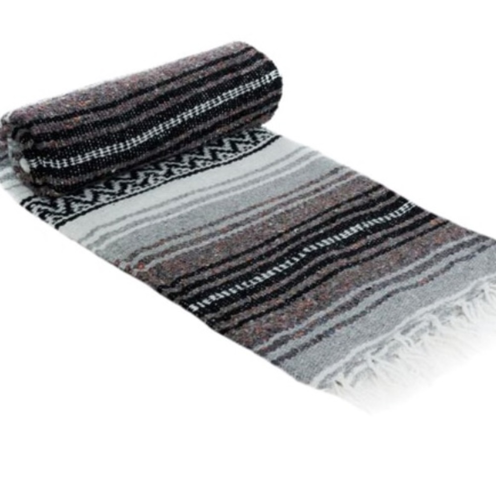 Black/Brown Baja Beach/Festival/Yoga Blanket